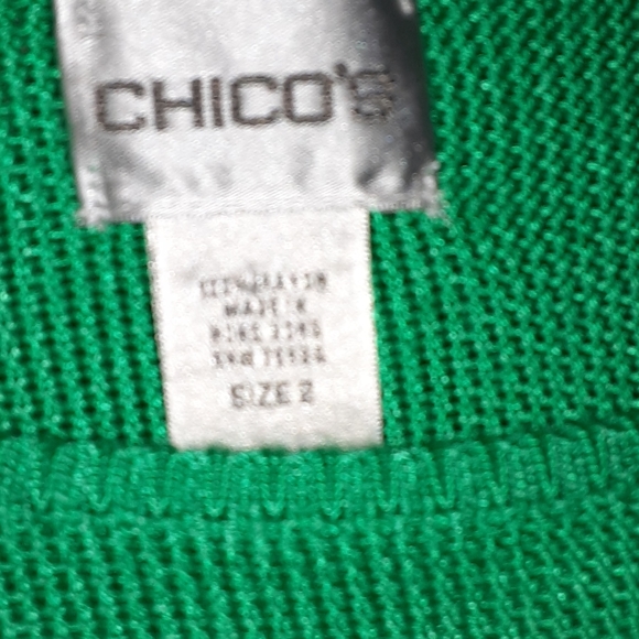 Chicos waffle knit long sleeve tee shirt sz 2 - Picture 2 of 3